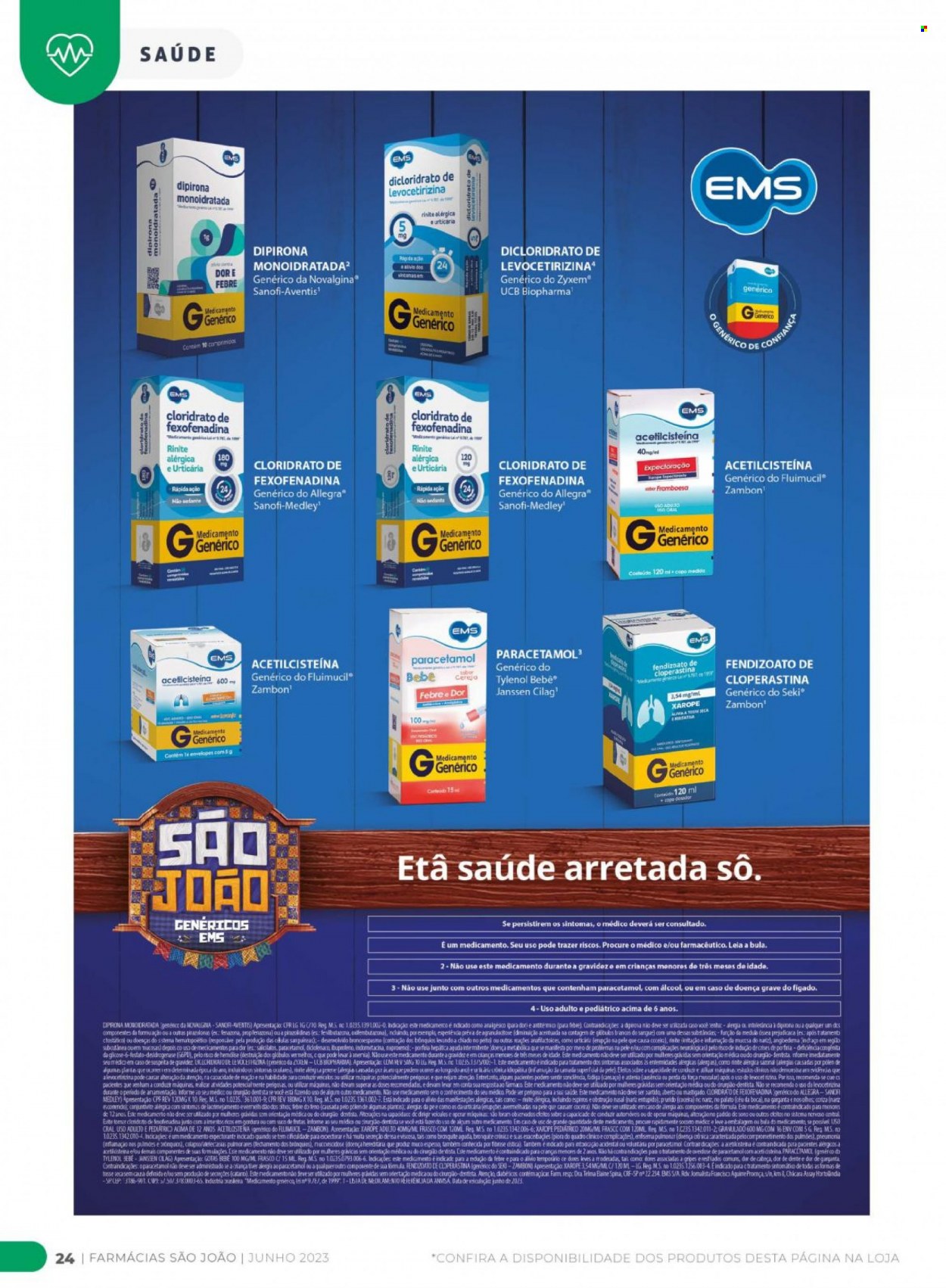 Encarte Farmácias São João  - 01.06.2023 - 30.06.2023.
