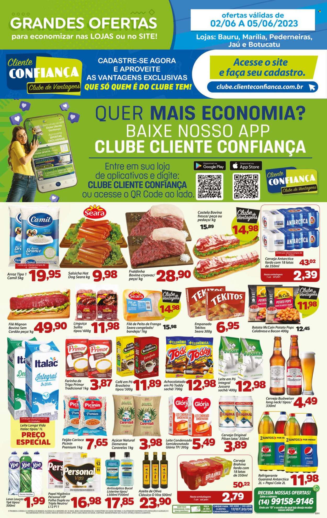 Encarte Confiança Supermercados  - 02.06.2023 - 05.06.2023.