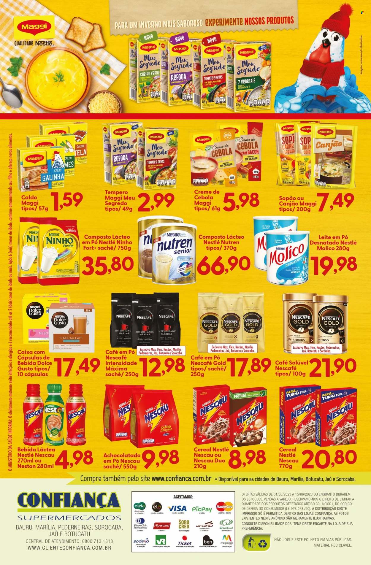 Encarte Confiança Supermercados  - 01.06.2023 - 15.06.2023.