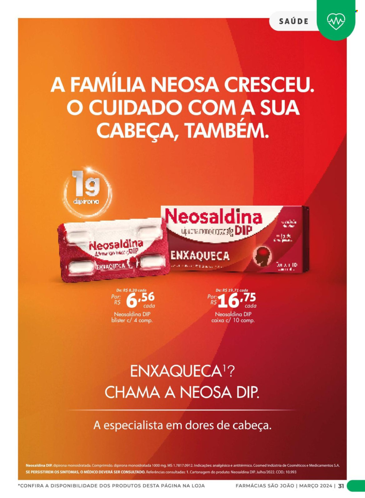 Encarte Farmácias São João  - 01.03.2024 - 31.03.2024.