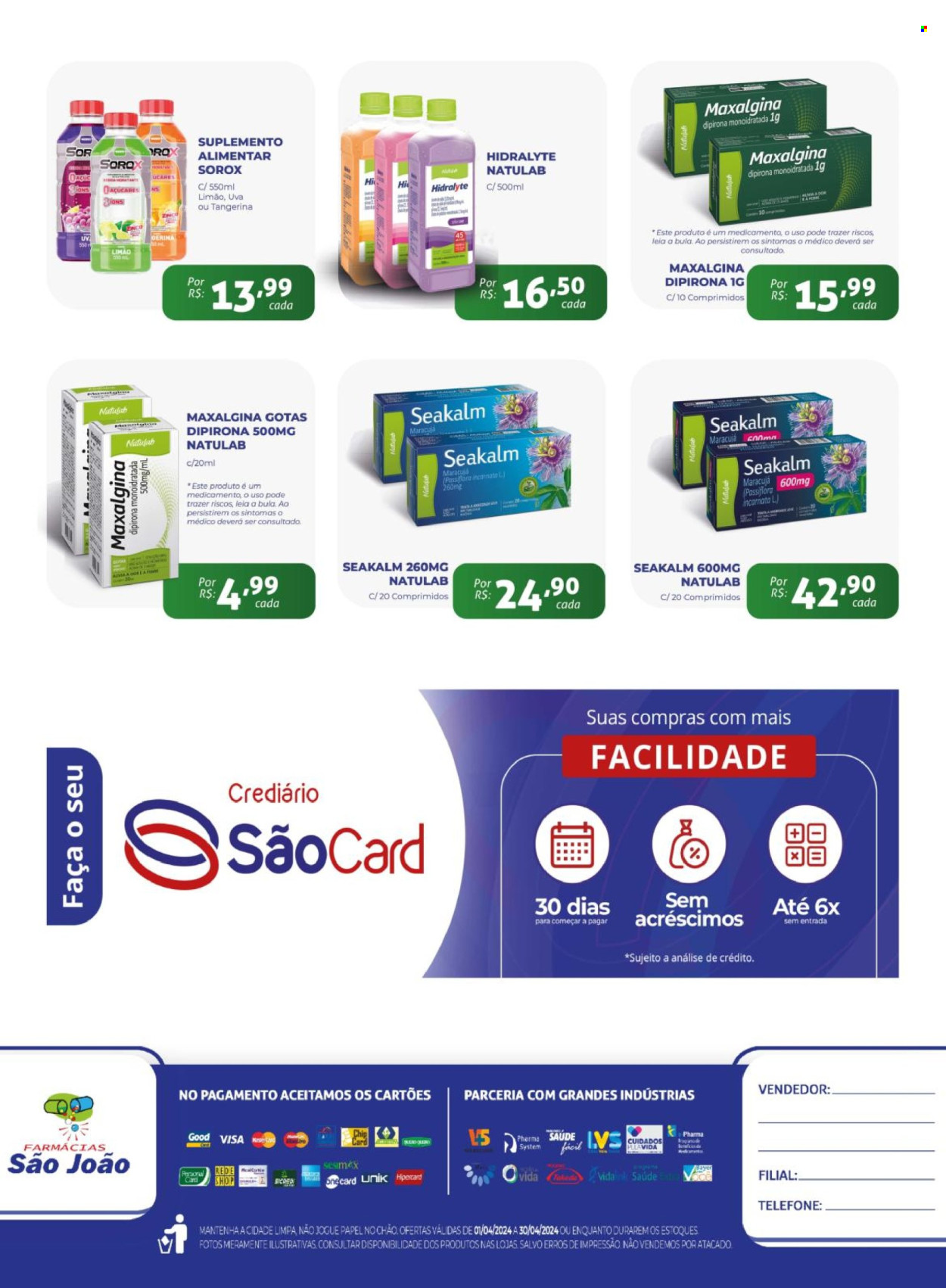 Encarte Farmácias São João  - 01.04.2024 - 30.04.2024.