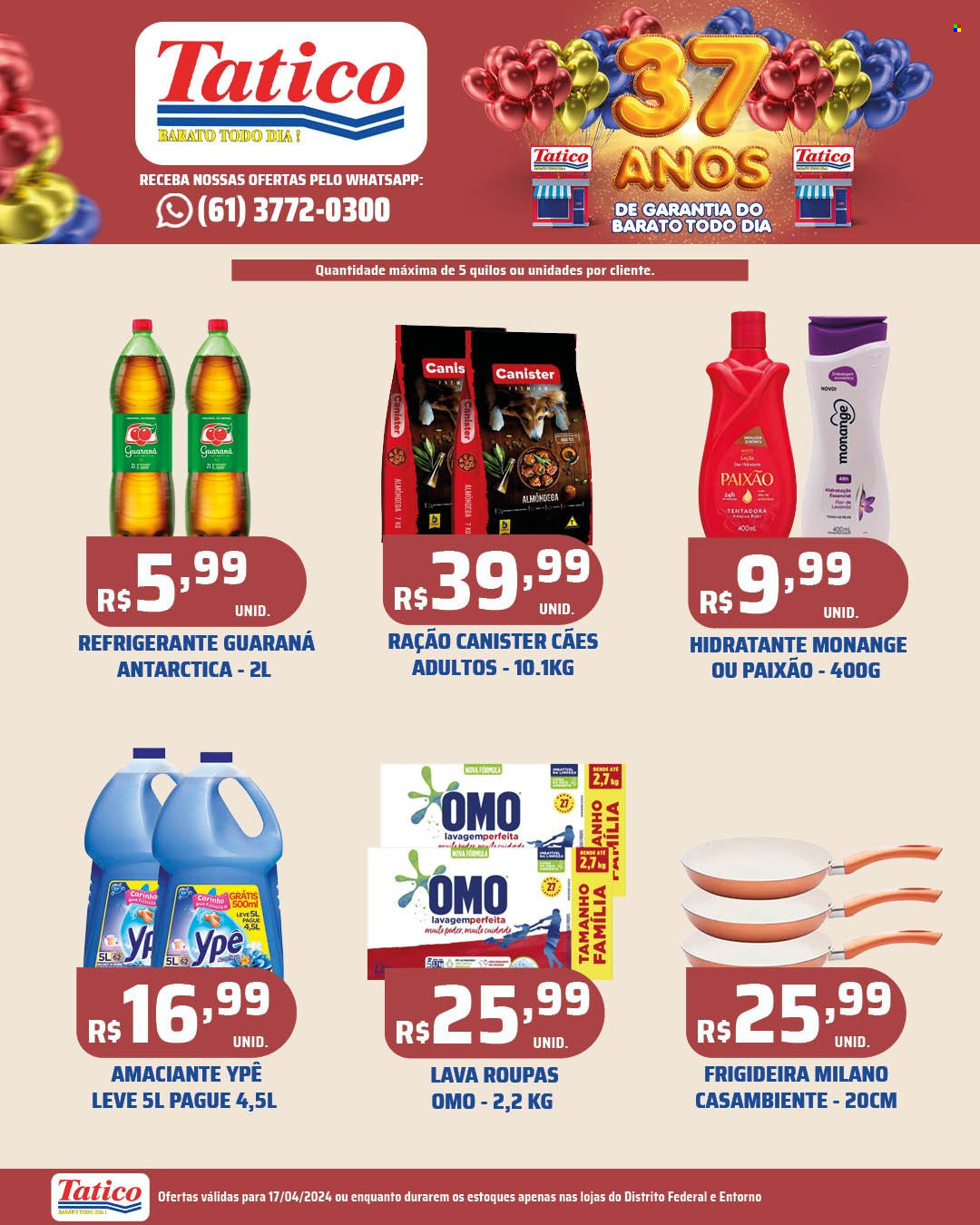 Encarte Supermercados Tatico  - 17.04.2024 - 17.04.2024.