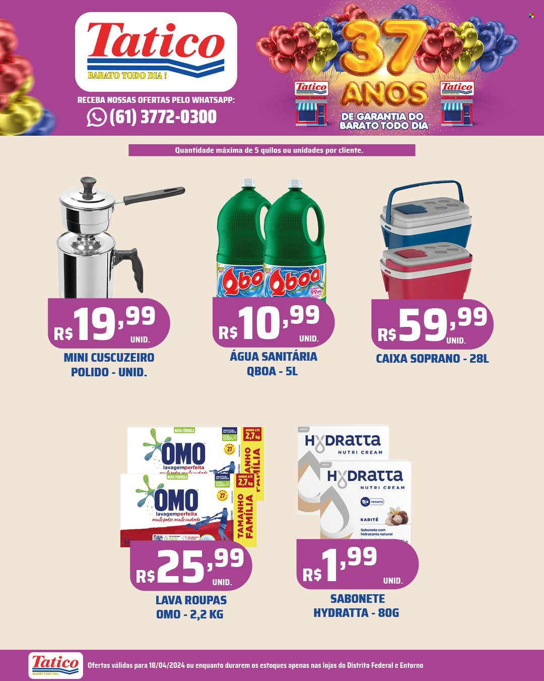 Encarte Supermercados Tatico  - 18.04.2024 - 18.04.2024.