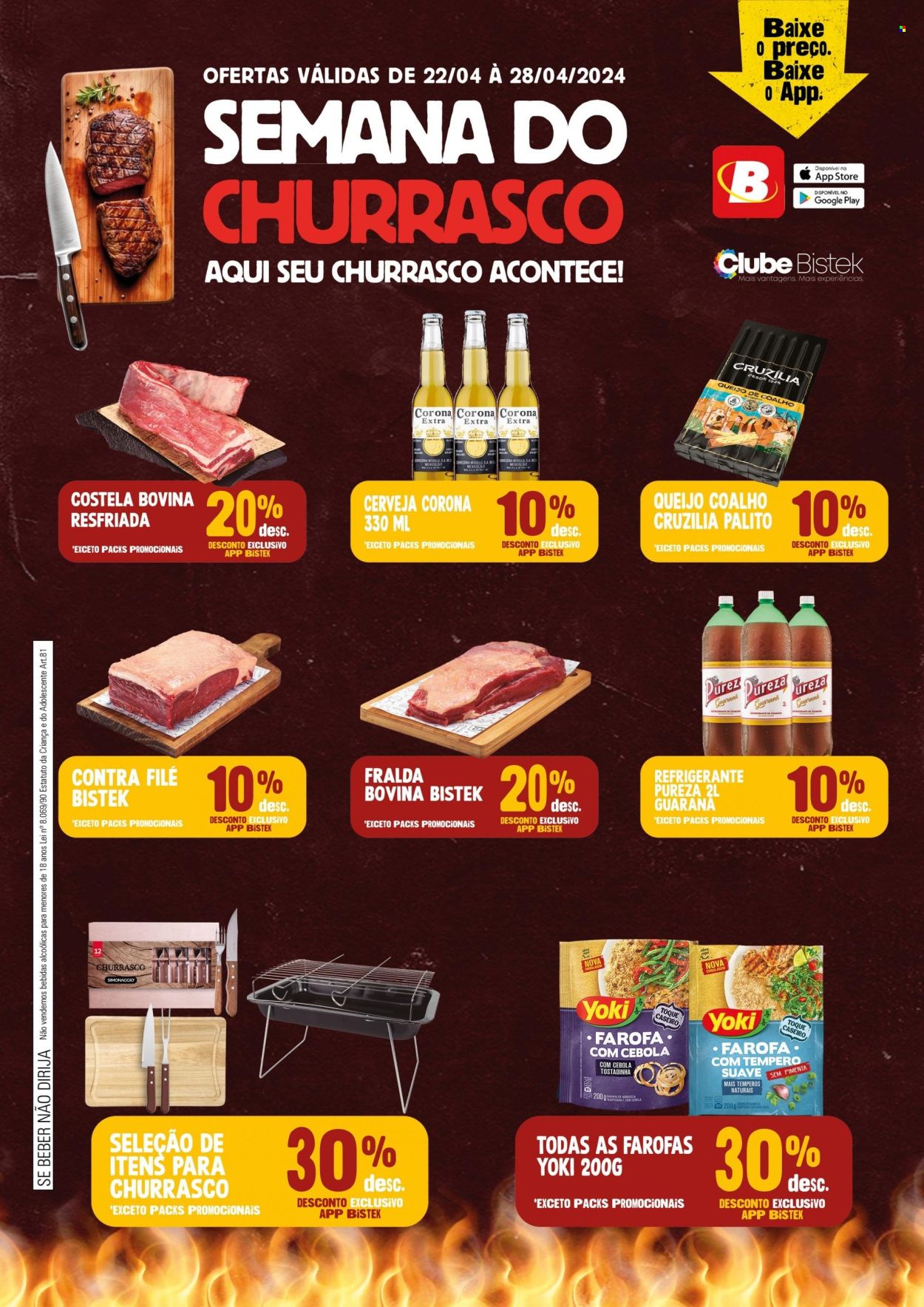 Encarte Bistek Supermercados  - 22.04.2024 - 28.04.2024.