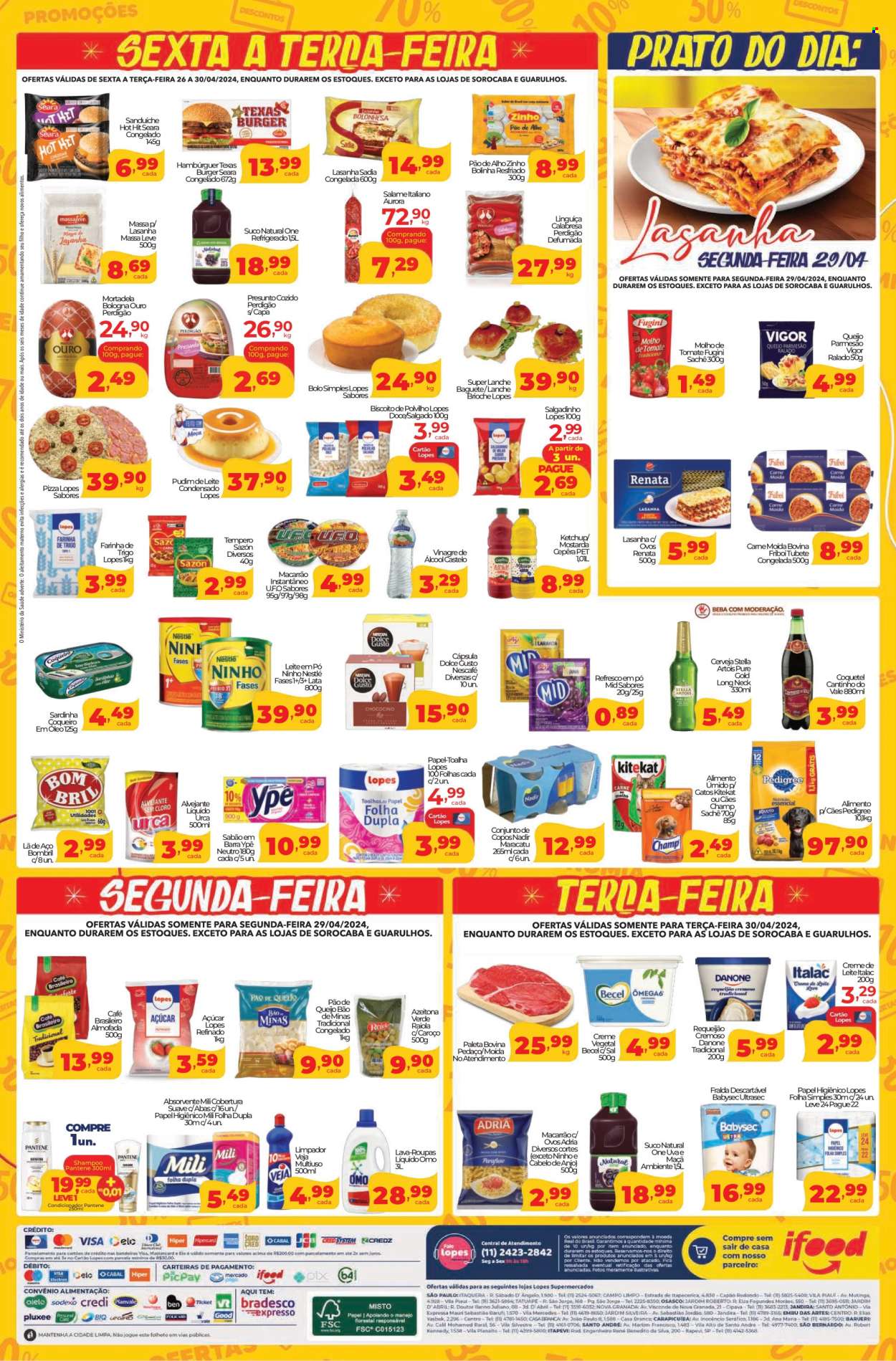 Encarte Lopes Supermercados  - 26.04.2024 - 30.04.2024.