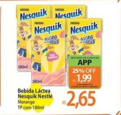 Bebida Láctea Nesquik Nestlé Morango