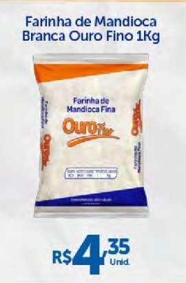 Farinha de Mandioca Branca Ouro Fino 1Kg