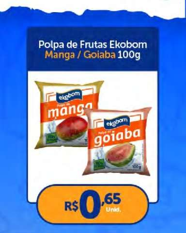 Polpa de Frutas Ekobom Manga / Goiaba