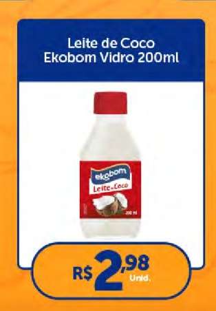Leite de Coco Ekobom Vidro 200ml