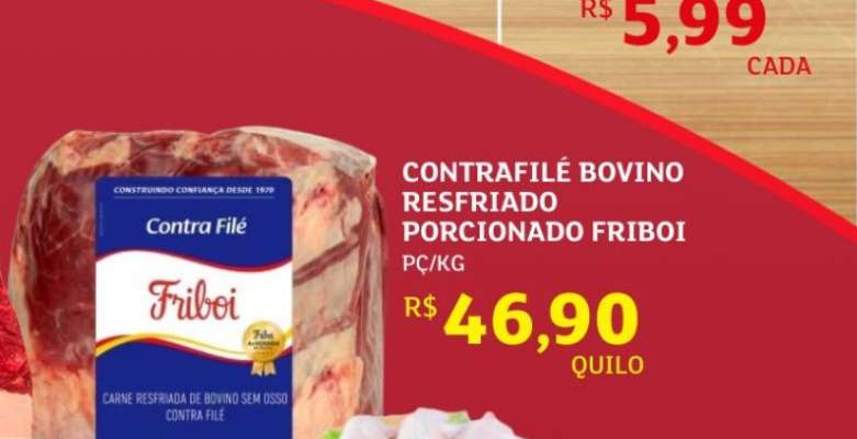 Contrafilé Bovino Resfriado Porcionado Friboi