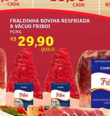 Fraldinha Bovina Resfriada a Vácuo Friboi