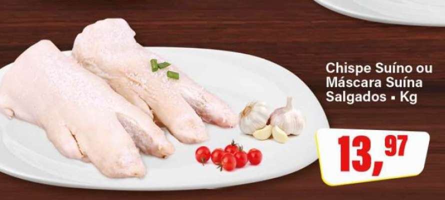 Chispe Suíno ou Máscara Suína Salgados