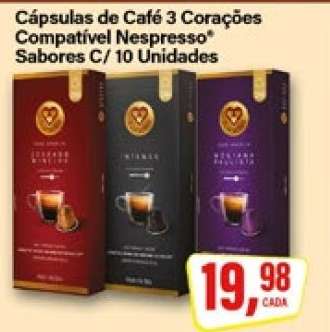 Cápsulas de Café 3 Corações Compatível Nespresso