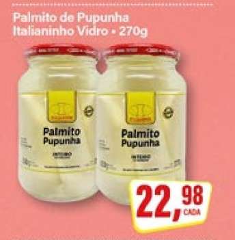 Palmito de Pupunha Italianinho Vidro