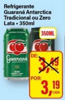 Refrigerante Guaraná Antarctica Tradicional ou Zero Lata - 350ml