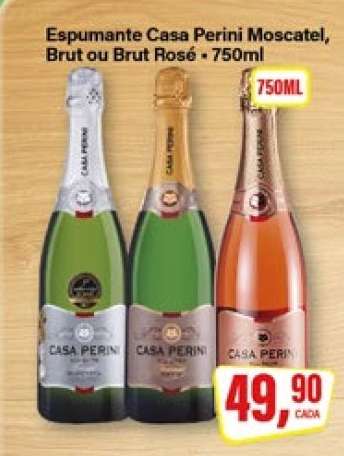 Espumante Casa Perini Moscatel, Brut ou Brut Rosé
