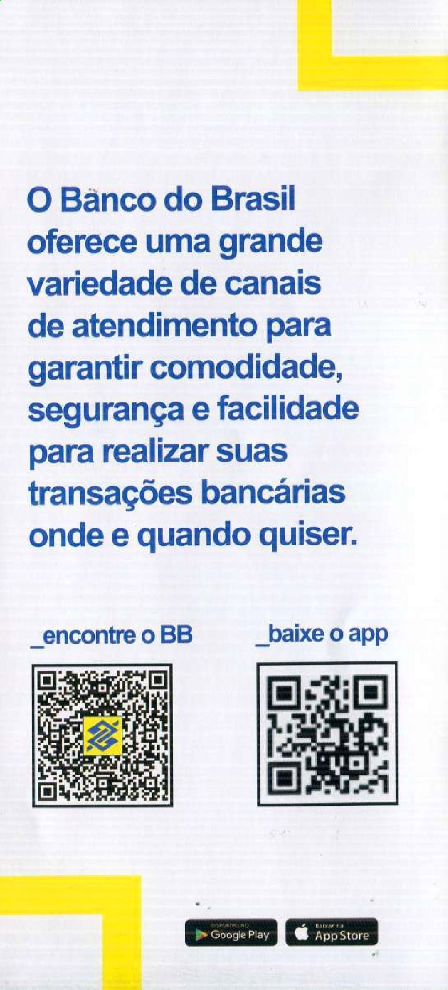 Encarte Banco do Brasil .